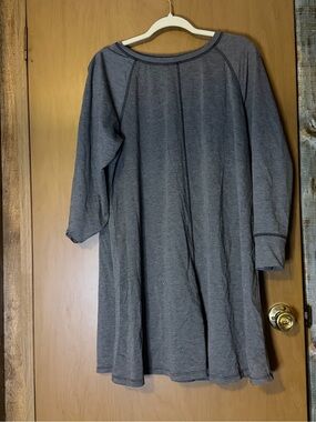 Casual Heather Gray Long Sleeve Tunic Top